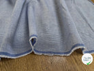 TISSU COTON CHEMISE RAYURE FINE BLEU BLANC - My Little Coupon