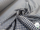 TISSU COTON TRAPPEUR PETITS CARREAUX BLEU ET BEIGE EMERISE - My Little Coupon