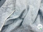 TISSU DOUBLE ÉTOFFE JACQUARD RUCHES AZUR - My Little Coupon - tissu - coudre