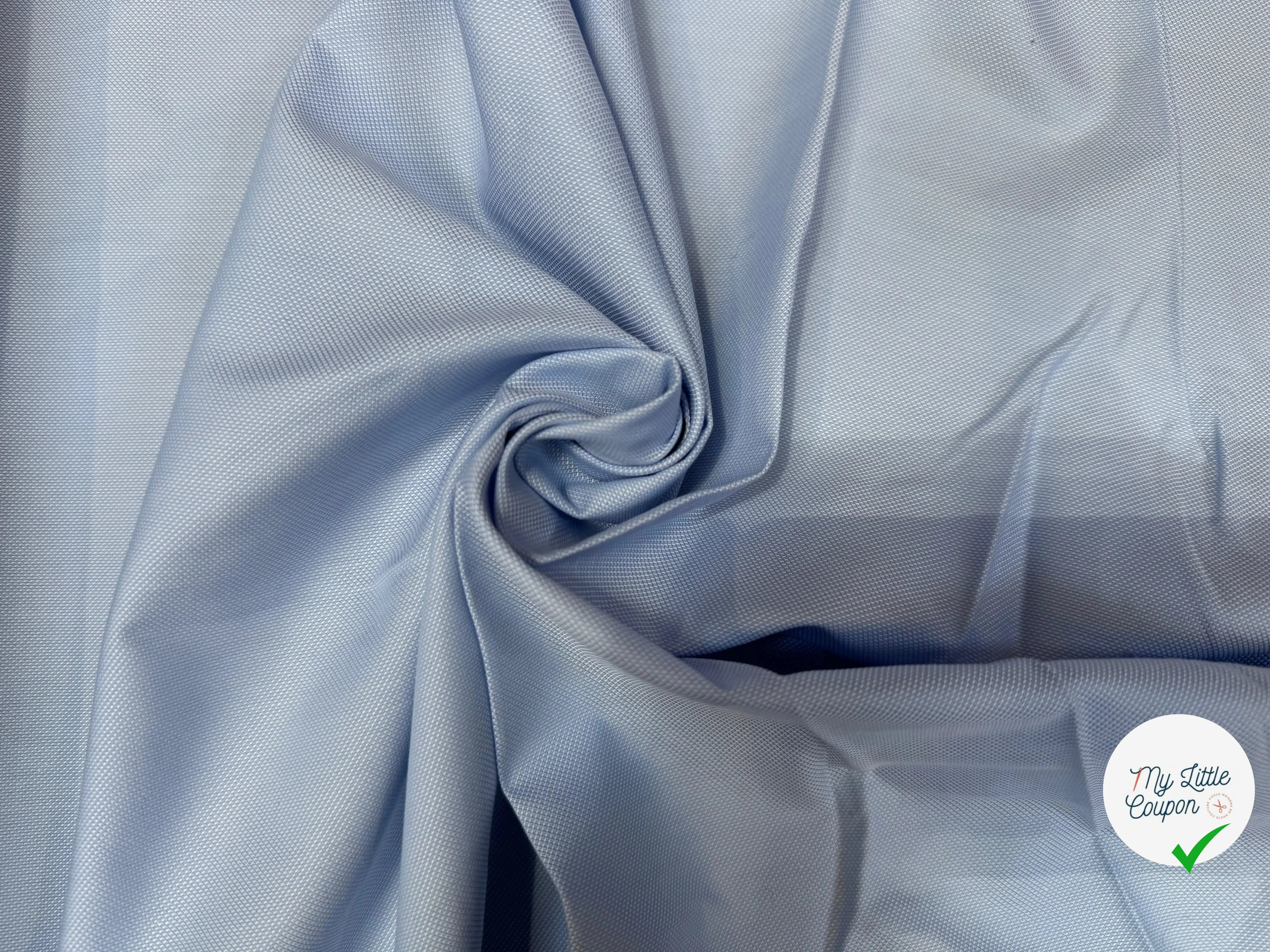 TISSU OXFORD COTON BLEU BLANC - My Little Coupon
