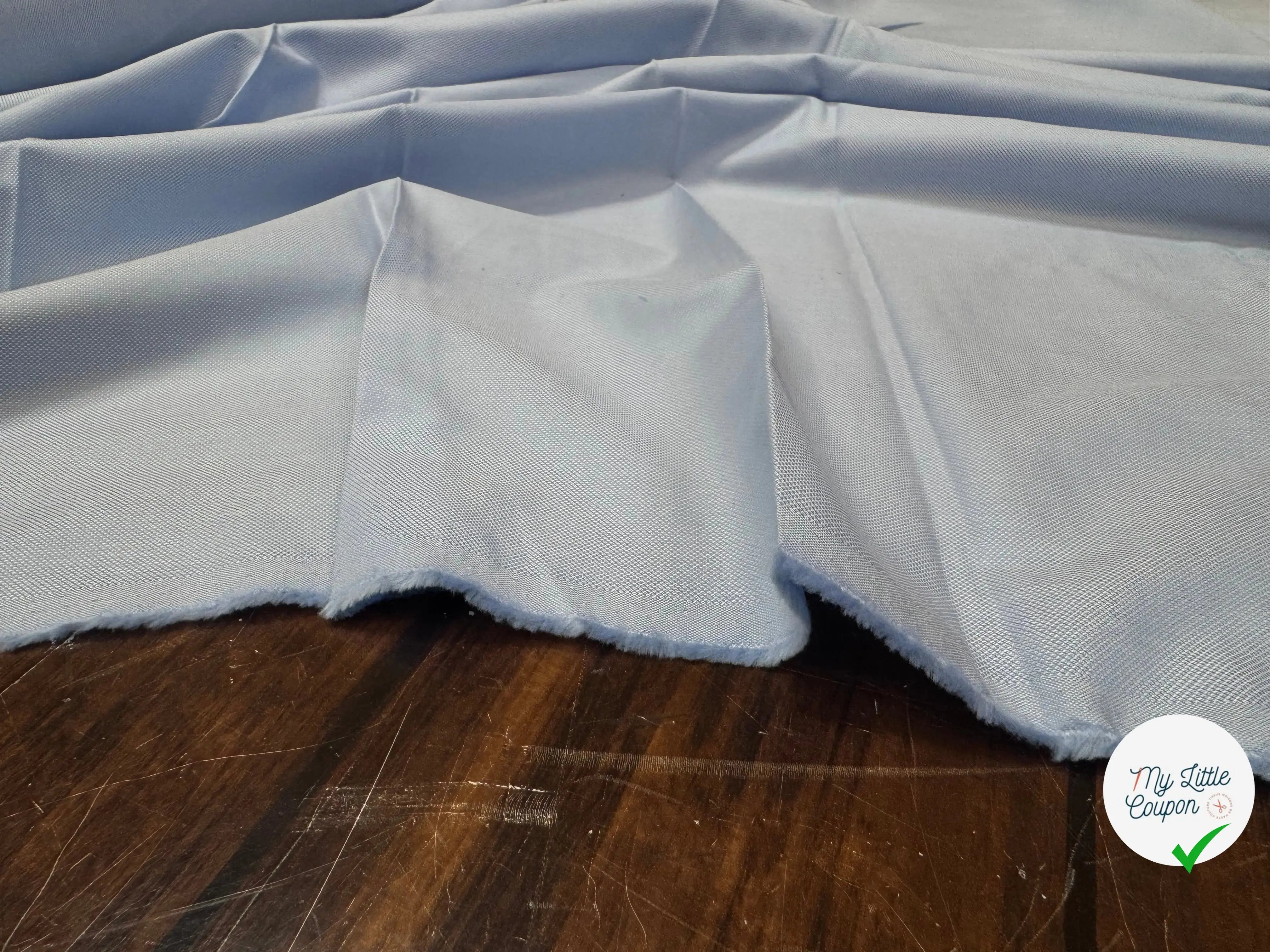 TISSU OXFORD COTON BLEU BLANC - My Little Coupon