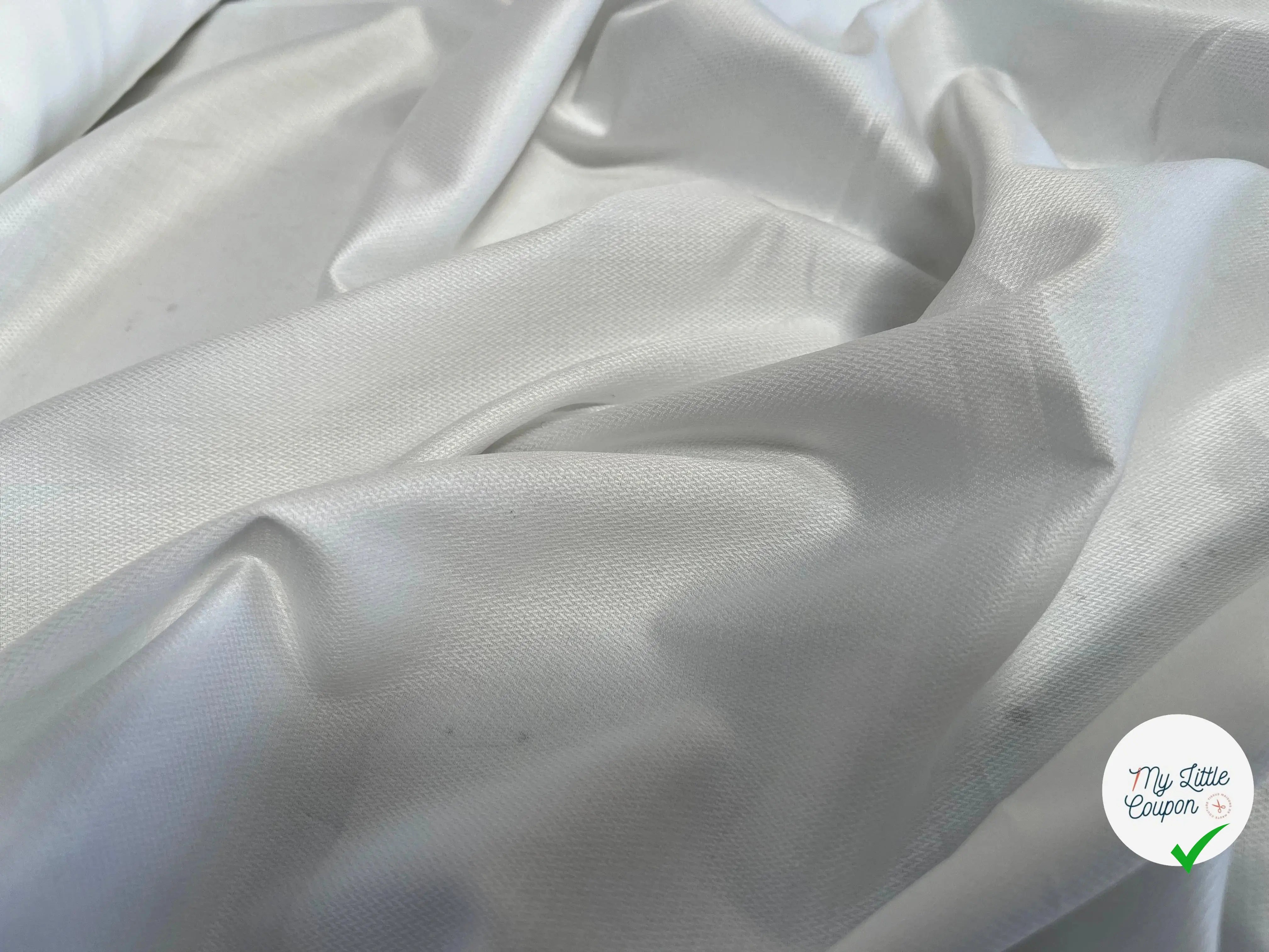 TISSU OXFORD UNI BLANC - My Little Coupon