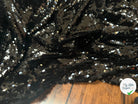 TISSU SEQUIN PAILLETTES SUR TULLE NOIR - My Little Coupon