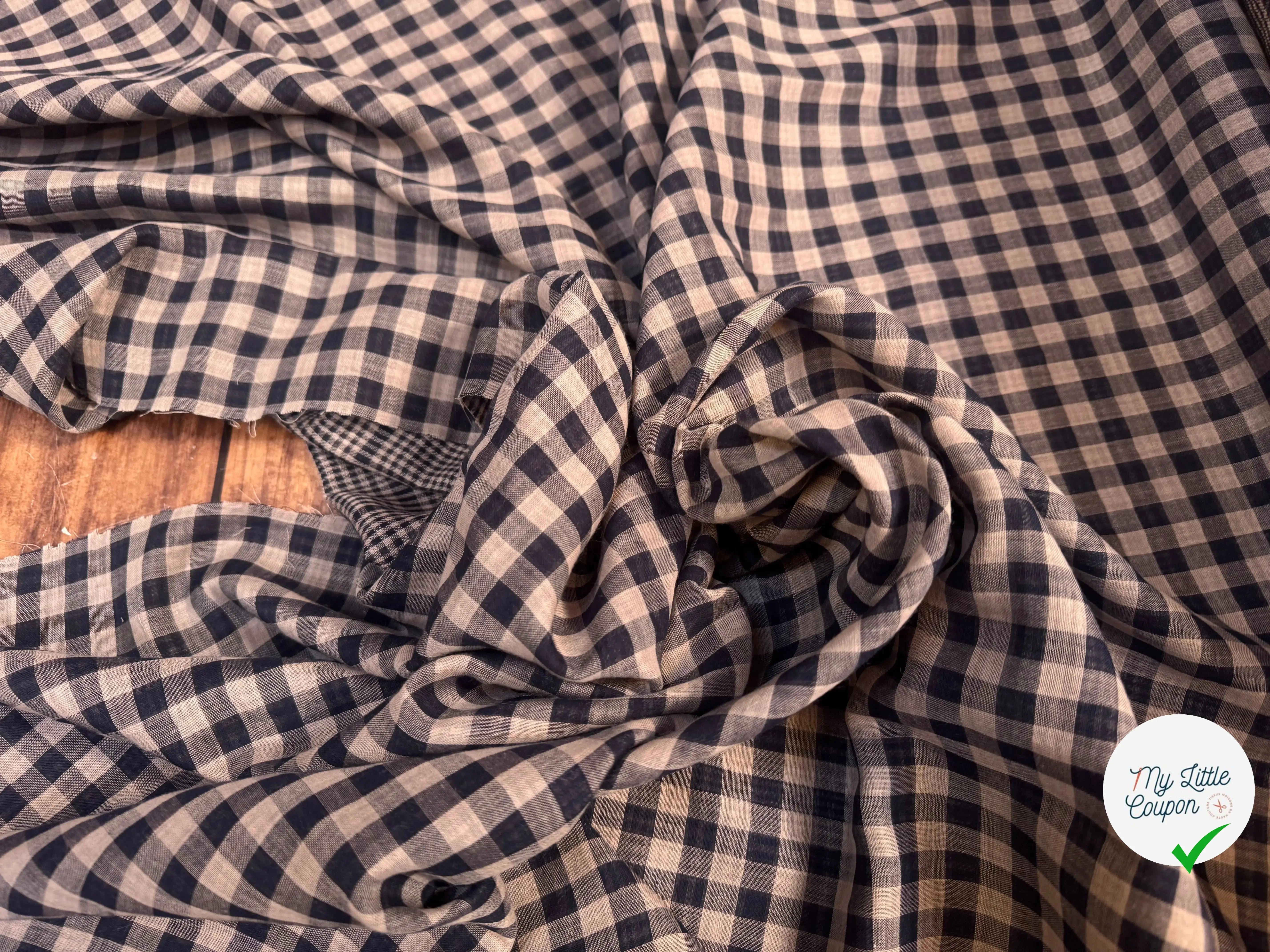 TISSU VICHY REVERSIBLE PRINCE DE GALLE - My Little Coupon