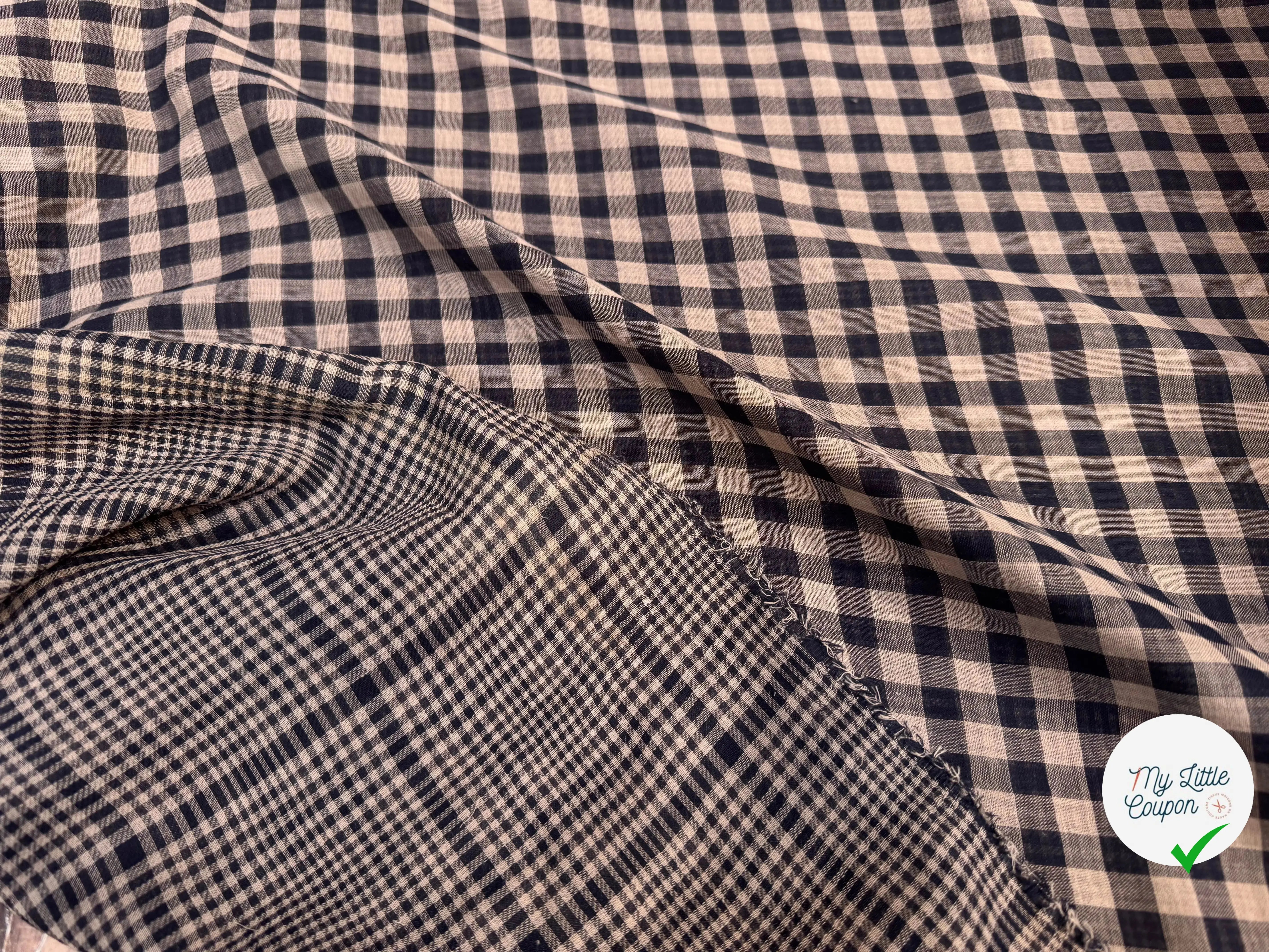 TISSU VICHY REVERSIBLE PRINCE DE GALLE - My Little Coupon