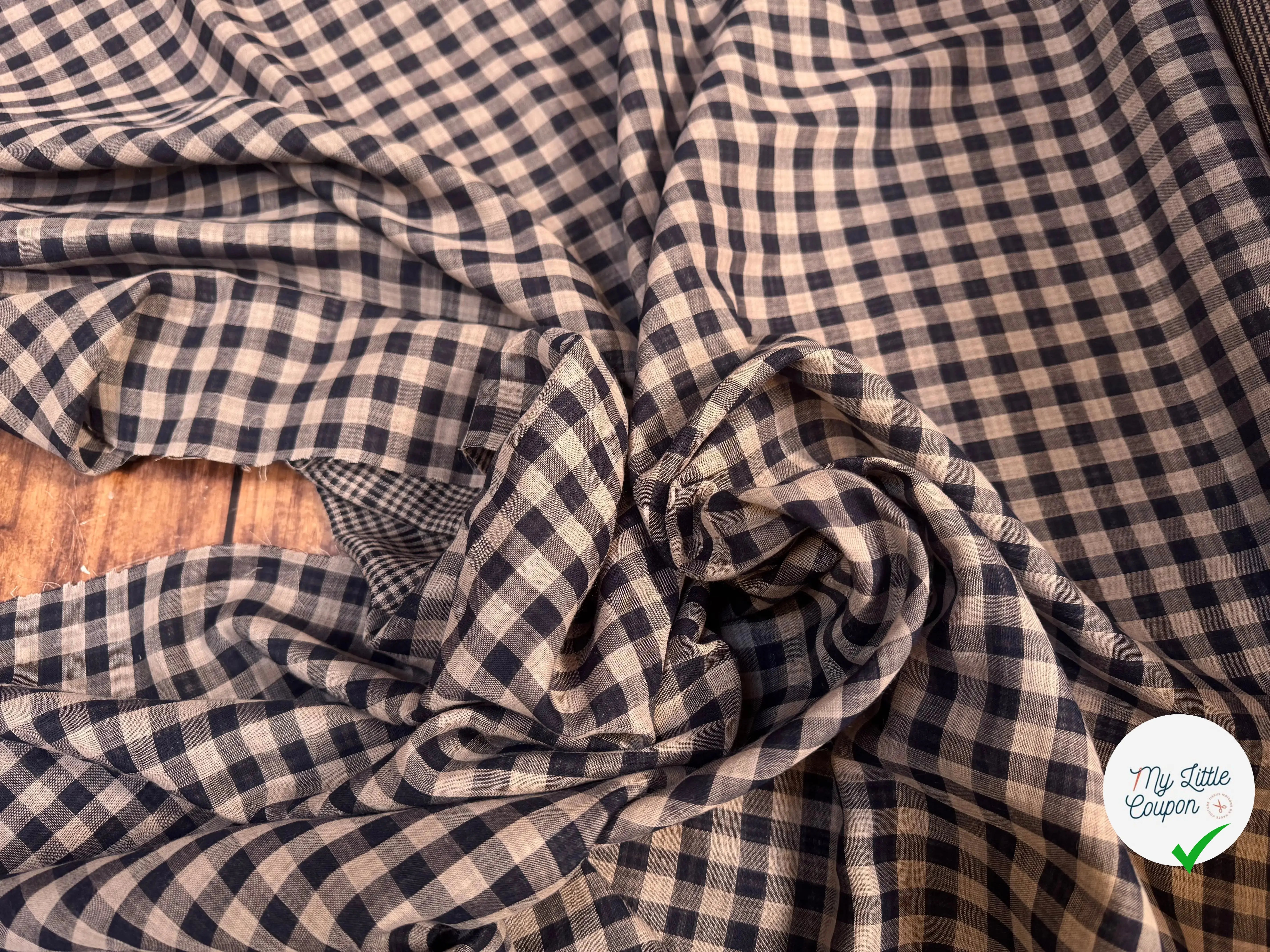 TISSU VICHY REVERSIBLE PRINCE DE GALLE - My Little Coupon
