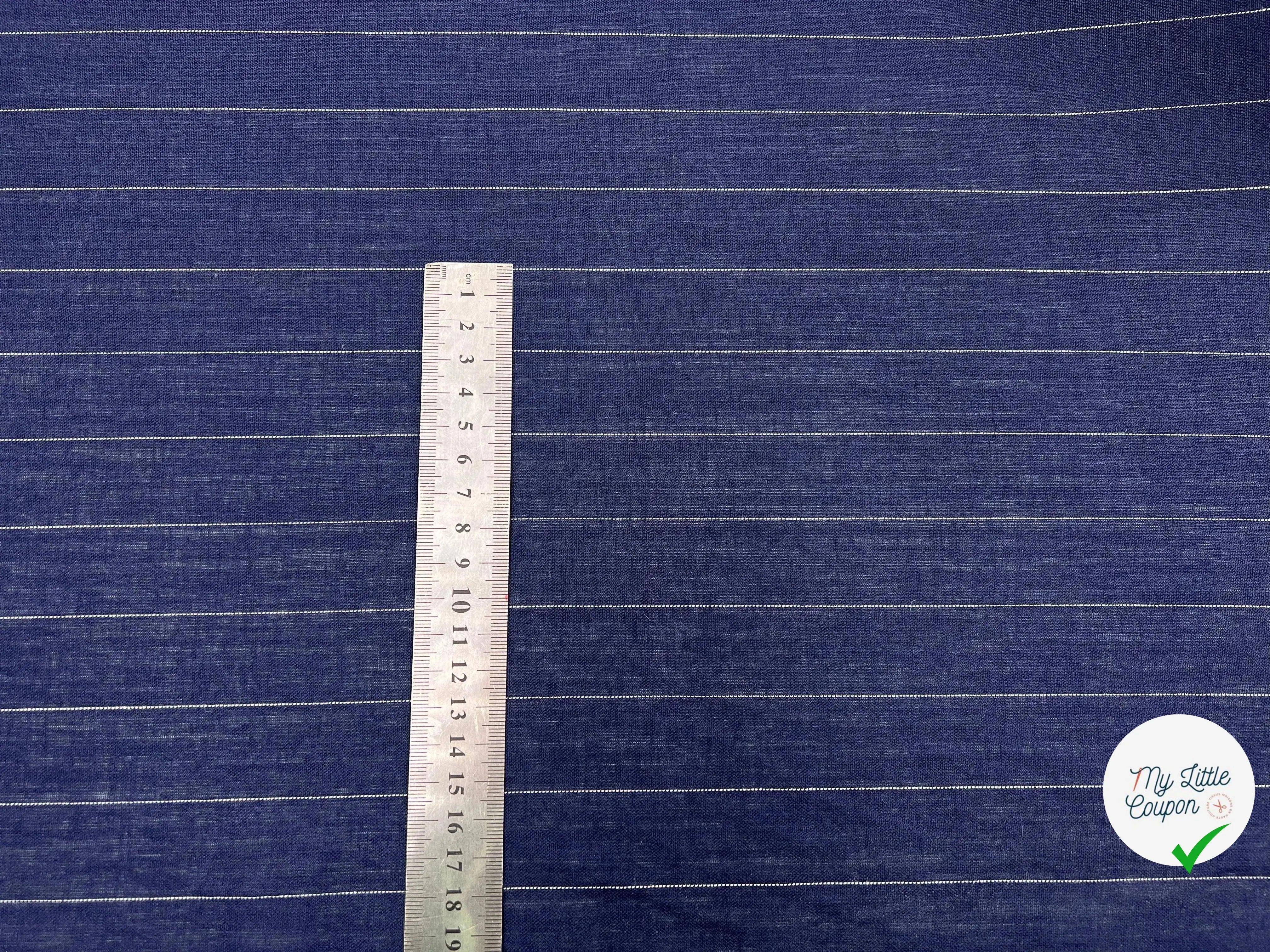 TOILE DE LIN POLYESTER NOIRE FINES RAYURES - My Little Coupon - tissu - coudre