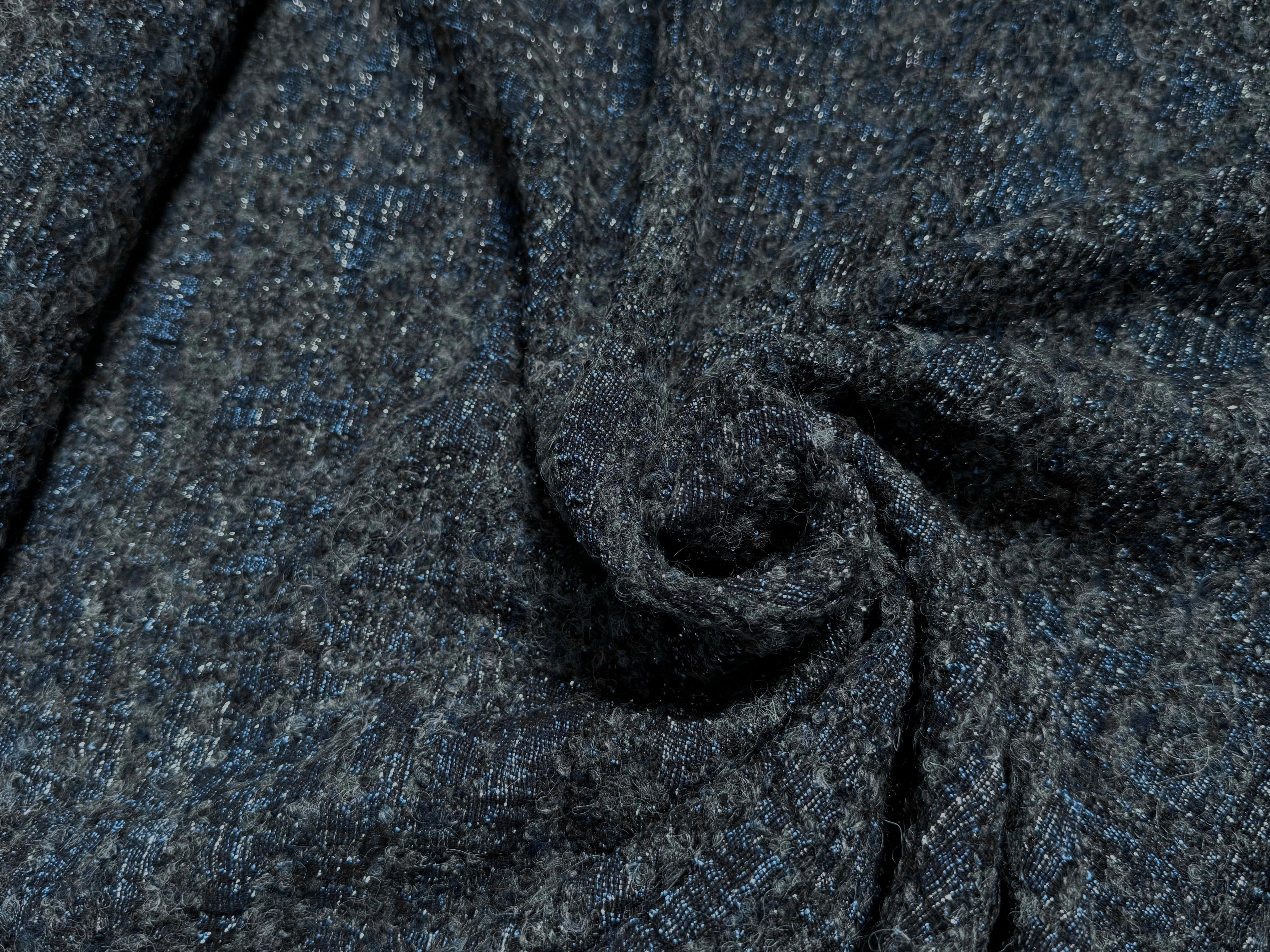 (Chute) TWEED BOUCLETTE BLEU GRIS BEAU - My Little Coupon