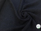 (Chute) TWEED BOUCLETTE DE LAINE MARINE 4% LUREX - My Little Coupon