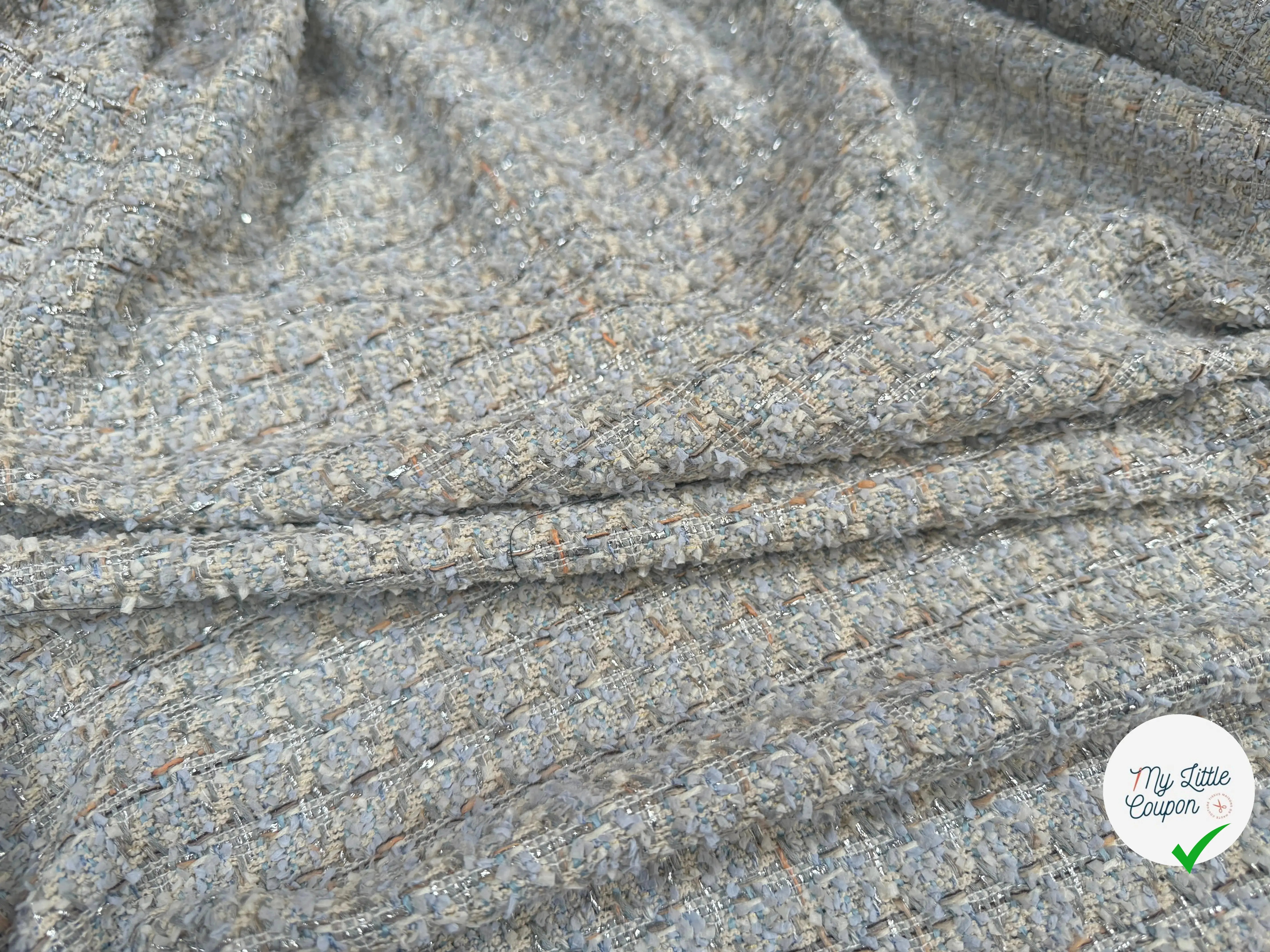 TWEED DE PRESTIGE MADE IN FRANCE LIGHT BLUE - My Little Coupon
