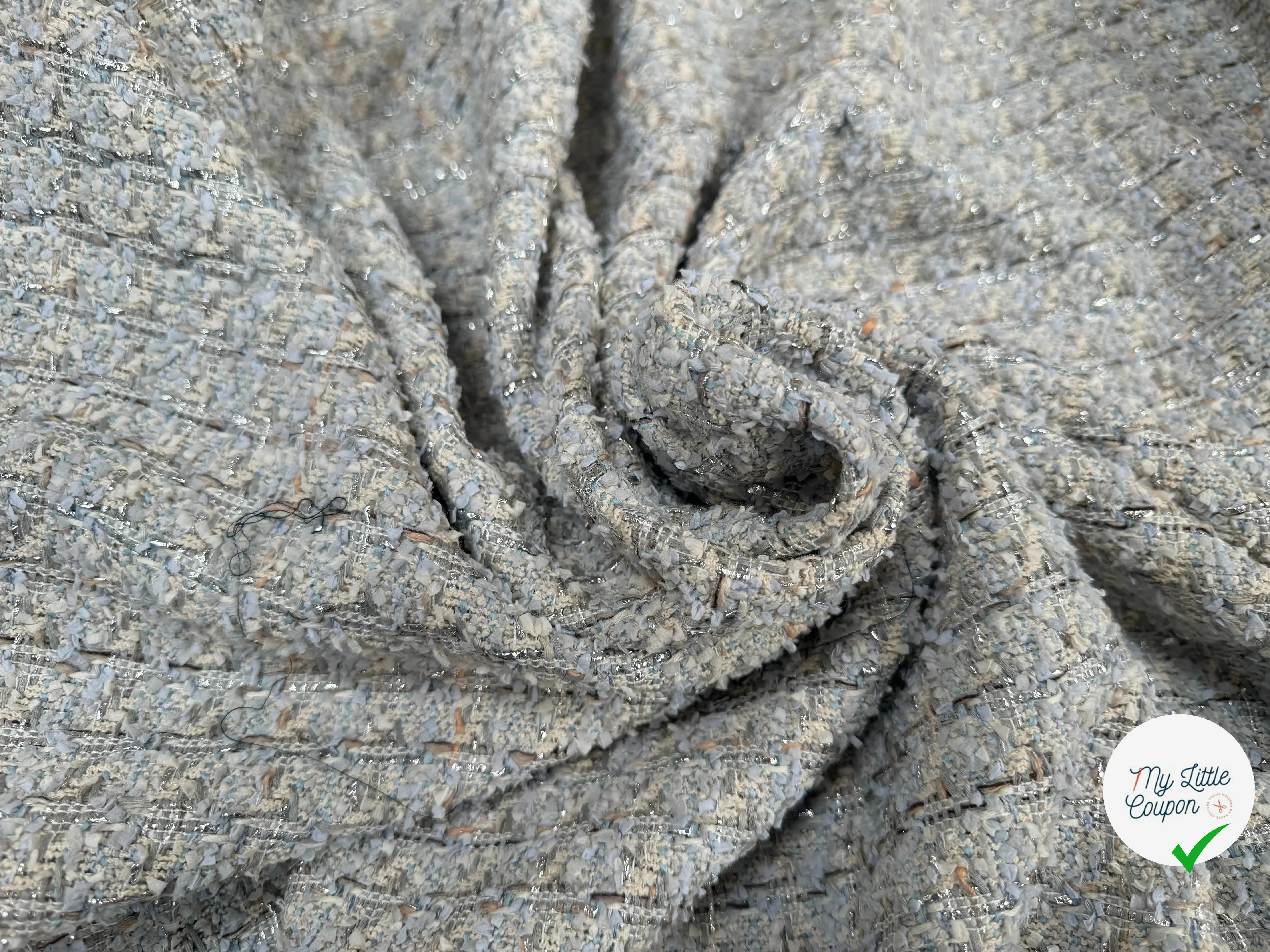 TWEED DE PRESTIGE MADE IN FRANCE LIGHT BLUE - My Little Coupon