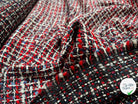TWEED DE PRESTIGE MADE IN FRANCE ROUGE NOIR BLEU - My Little Coupon