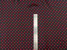 TWILL DE SOIE IMPRIMÉ FONDS NOIR POIS ROUGE MSO