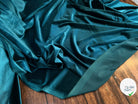 VELOURS CARVICO MAILLE STRETCH BLEU CANARD - My Little Coupon