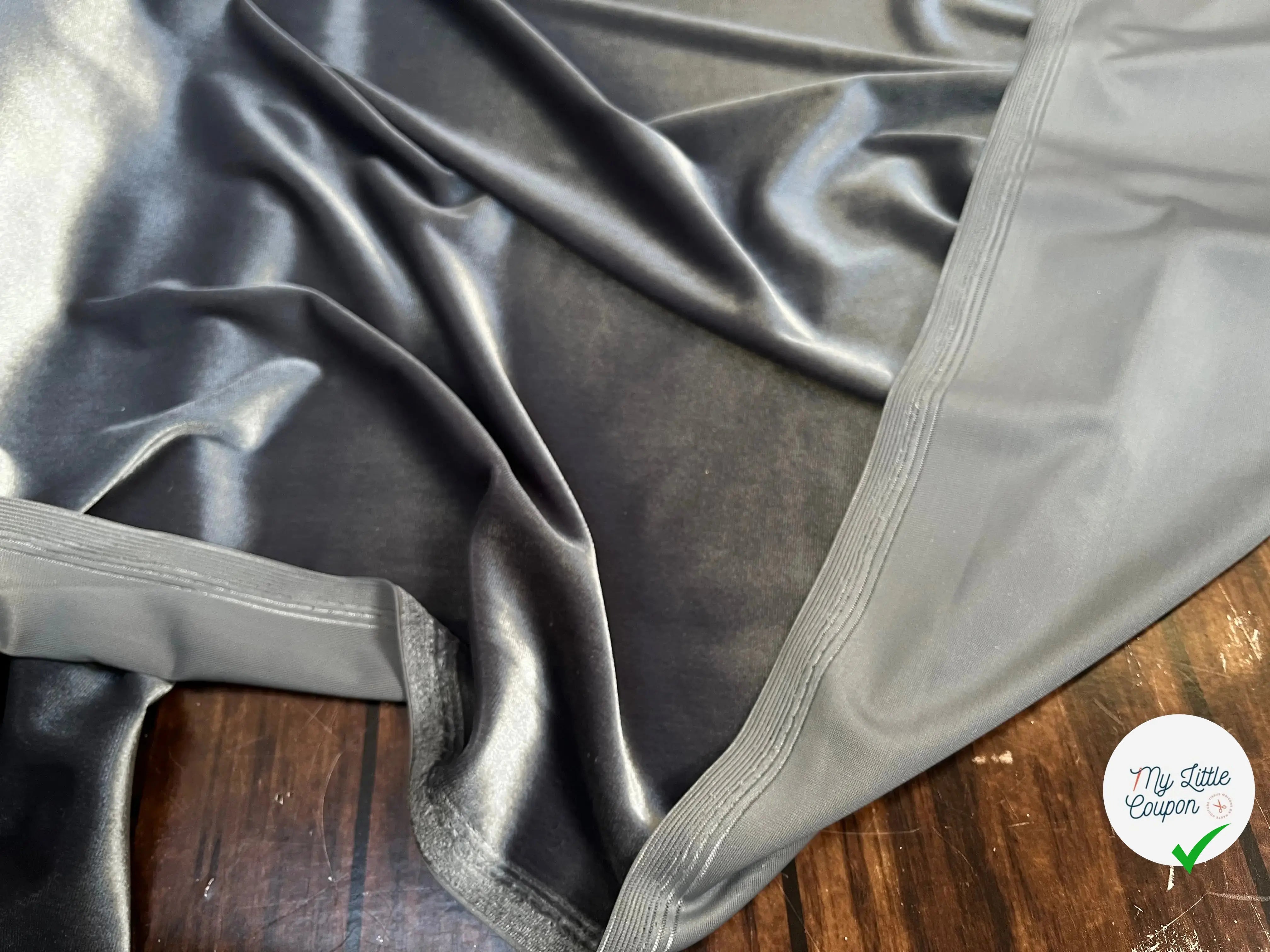VELOURS CARVICO MAILLE STRETCH GRIS ARGENT - My Little Coupon