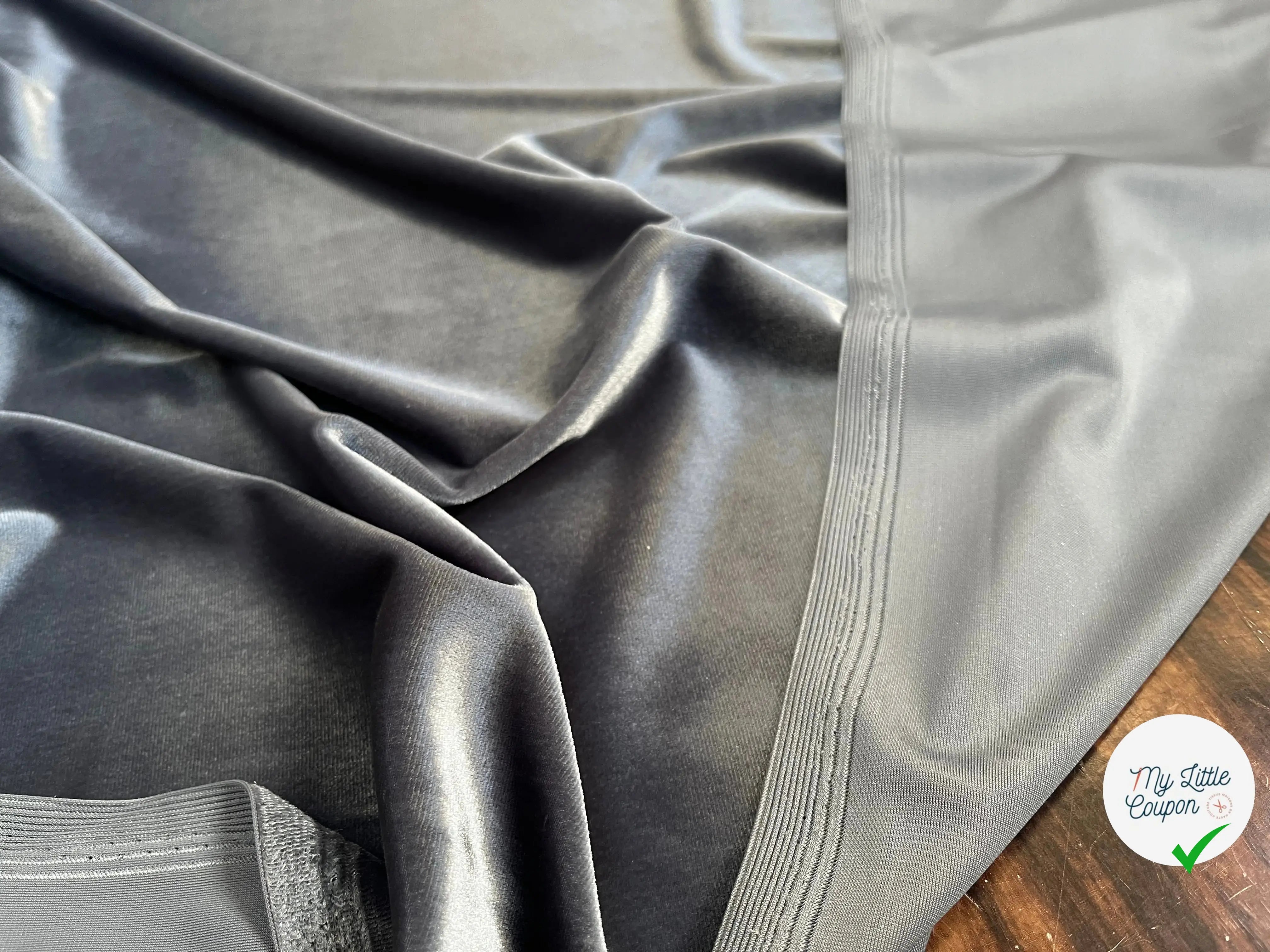 VELOURS CARVICO MAILLE STRETCH GRIS ARGENT - My Little Coupon