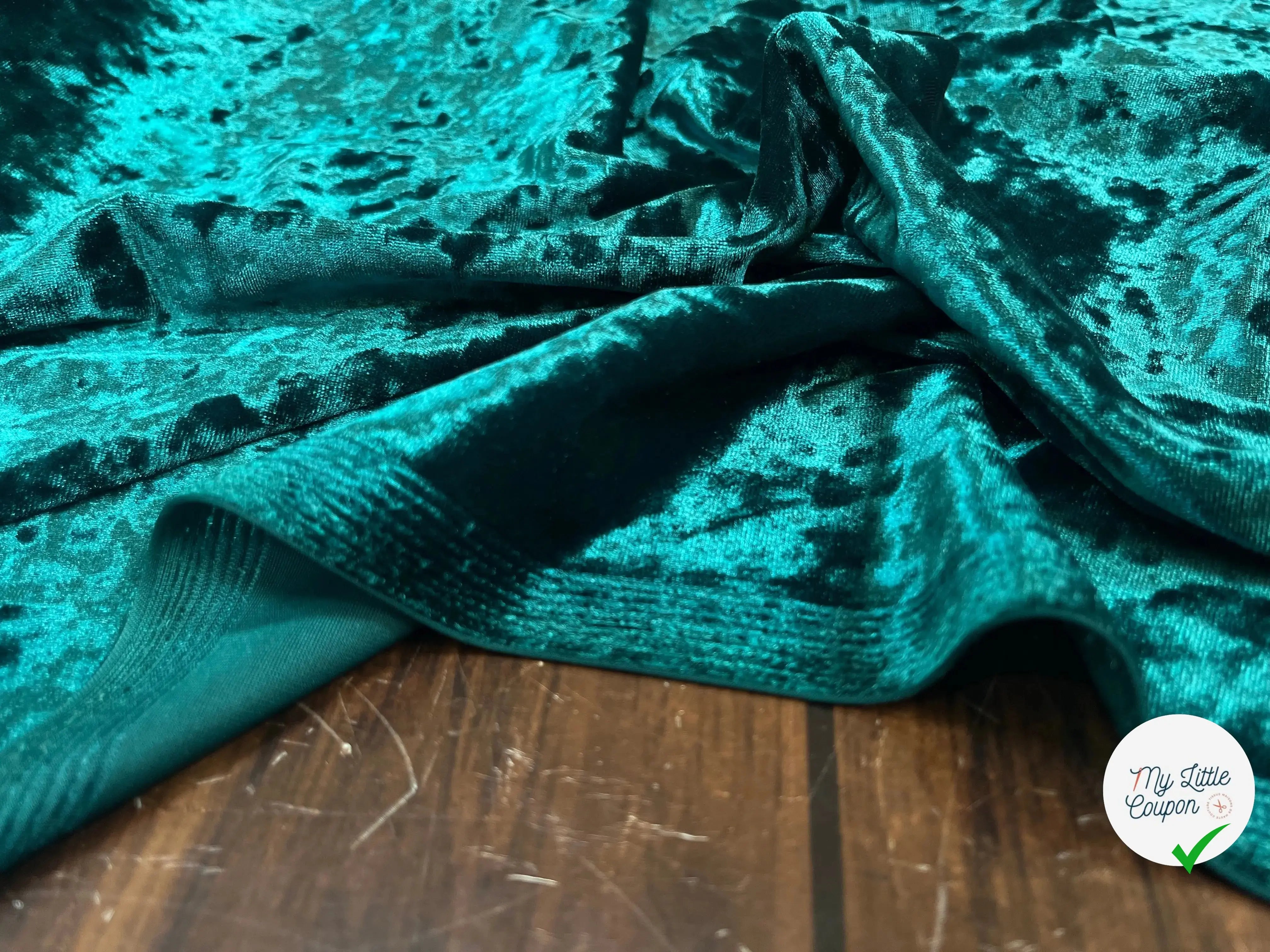 VELOURS CARVICO MAILLE STRETCH VERT - My Little Coupon