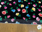 VELOURS DE COTON IMPRIMÉ FLEURS MULTICOLORES - My Little Coupon