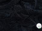 VELOURS DE COTON NOIR MOTIF ESPRIT PERSAN - My Little Coupon
