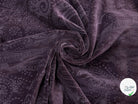 VELOURS DE COTON VIOLET MOTIF ESPRIT PERSAN - My Little Coupon