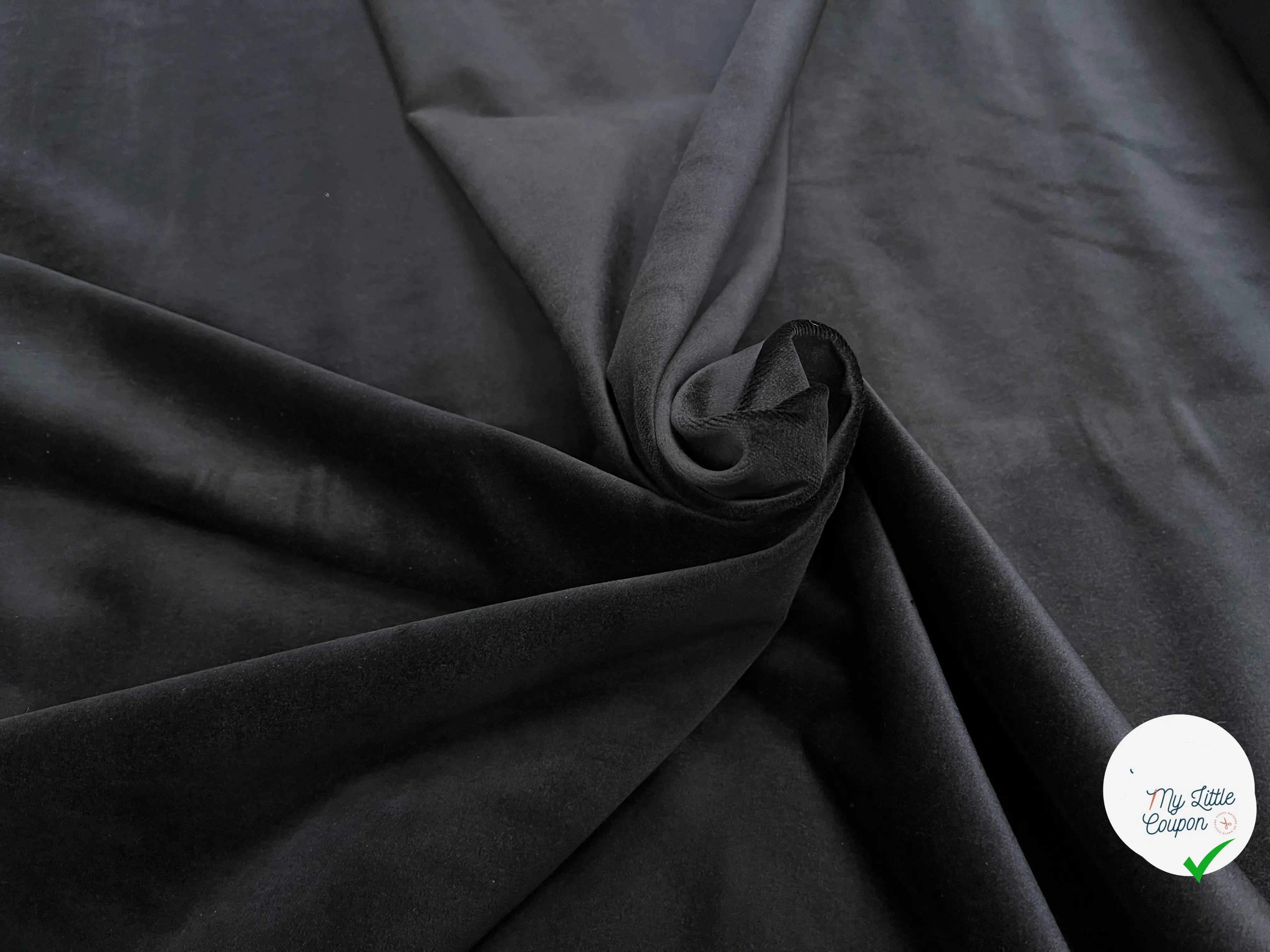 VELOURS LISSE COTON NIEDICK NOIR - My Little Coupon