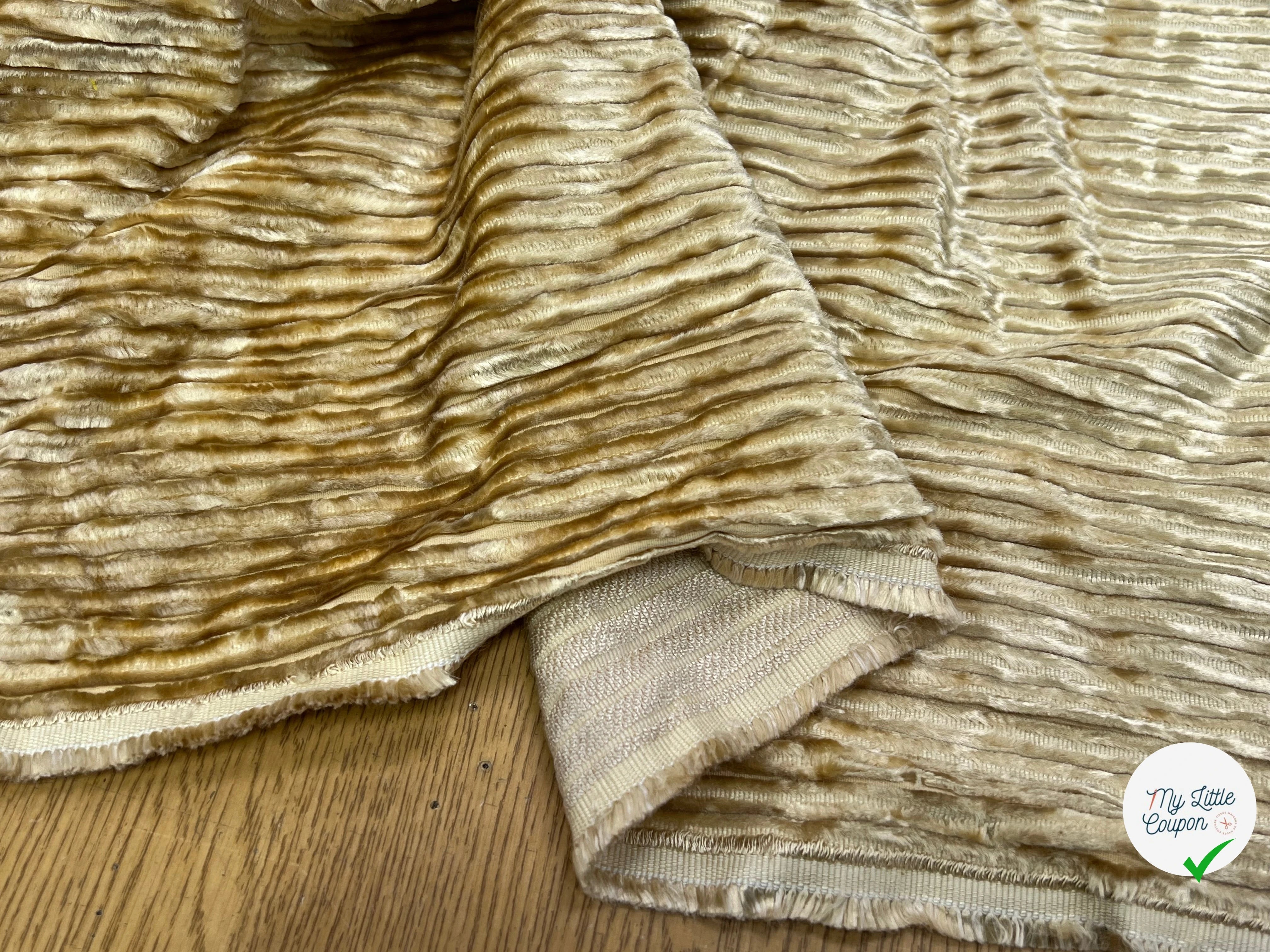 (Chute) VELOURS PUEBELA BEIGE VANILLE 130CM 100% COTON - My Little Coupon