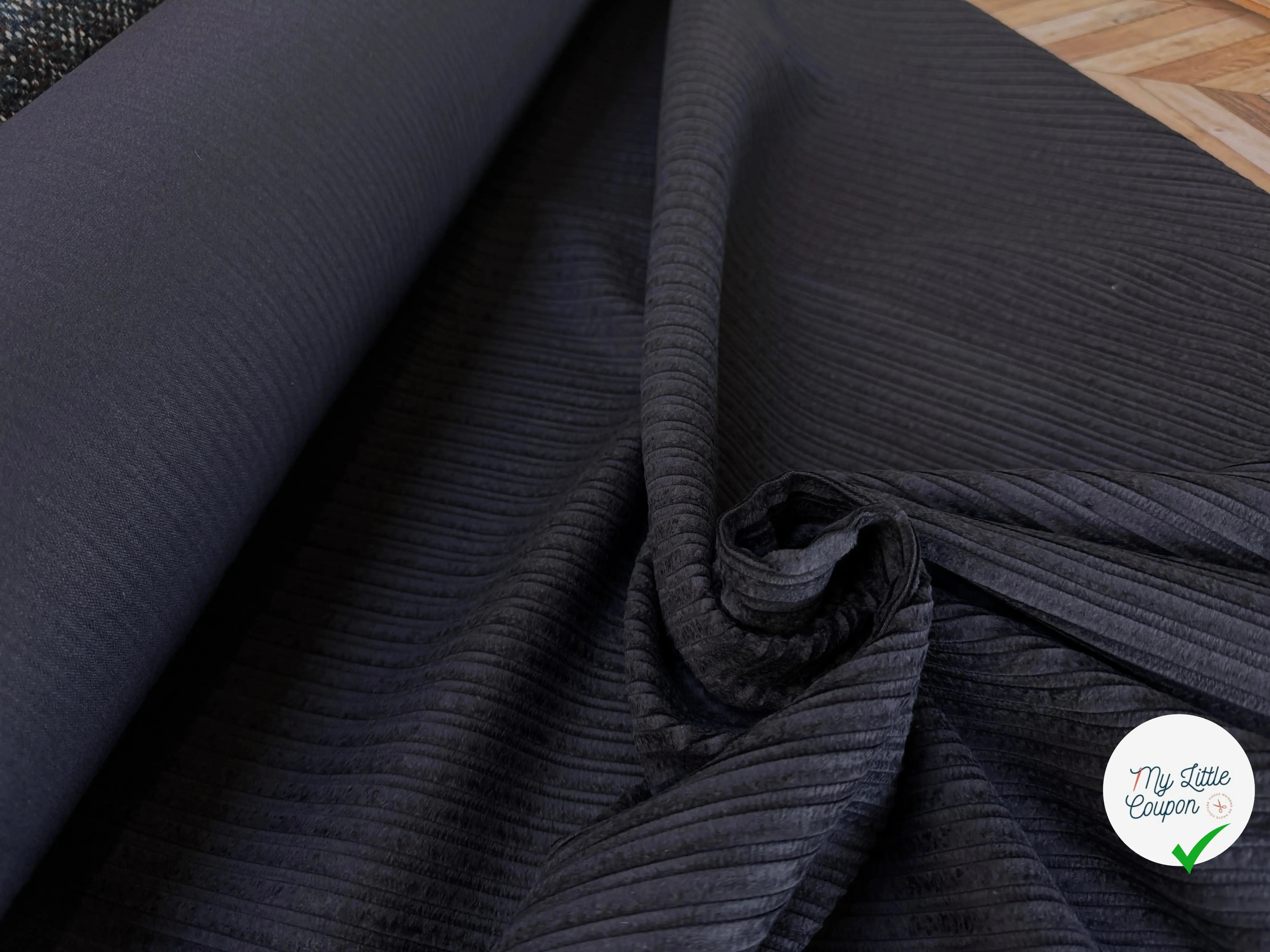 VELOURS PUEBLA NOIR 100% COTON - My Little Coupon