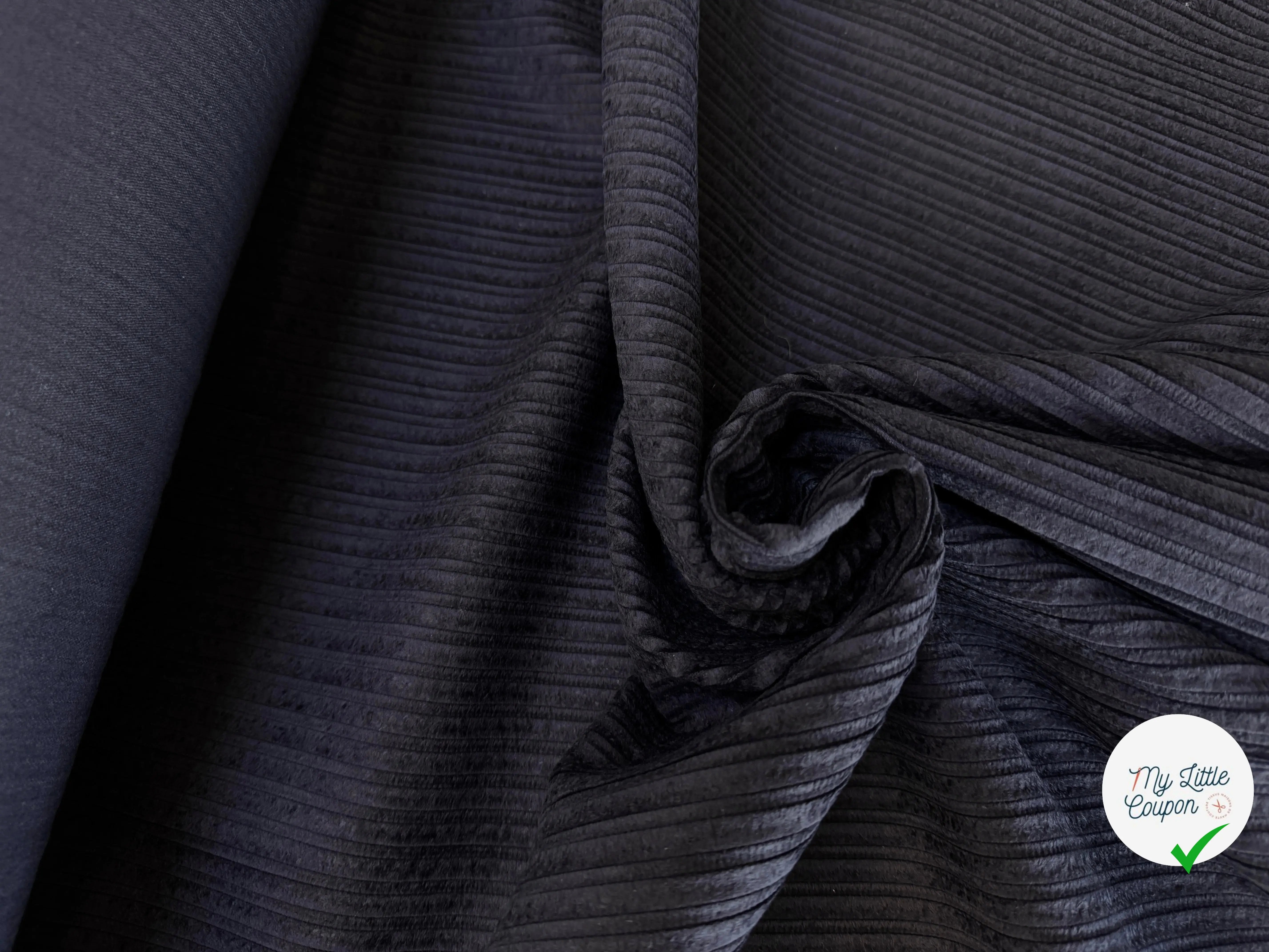 VELOURS PUEBLA NOIR 100% COTON - My Little Coupon