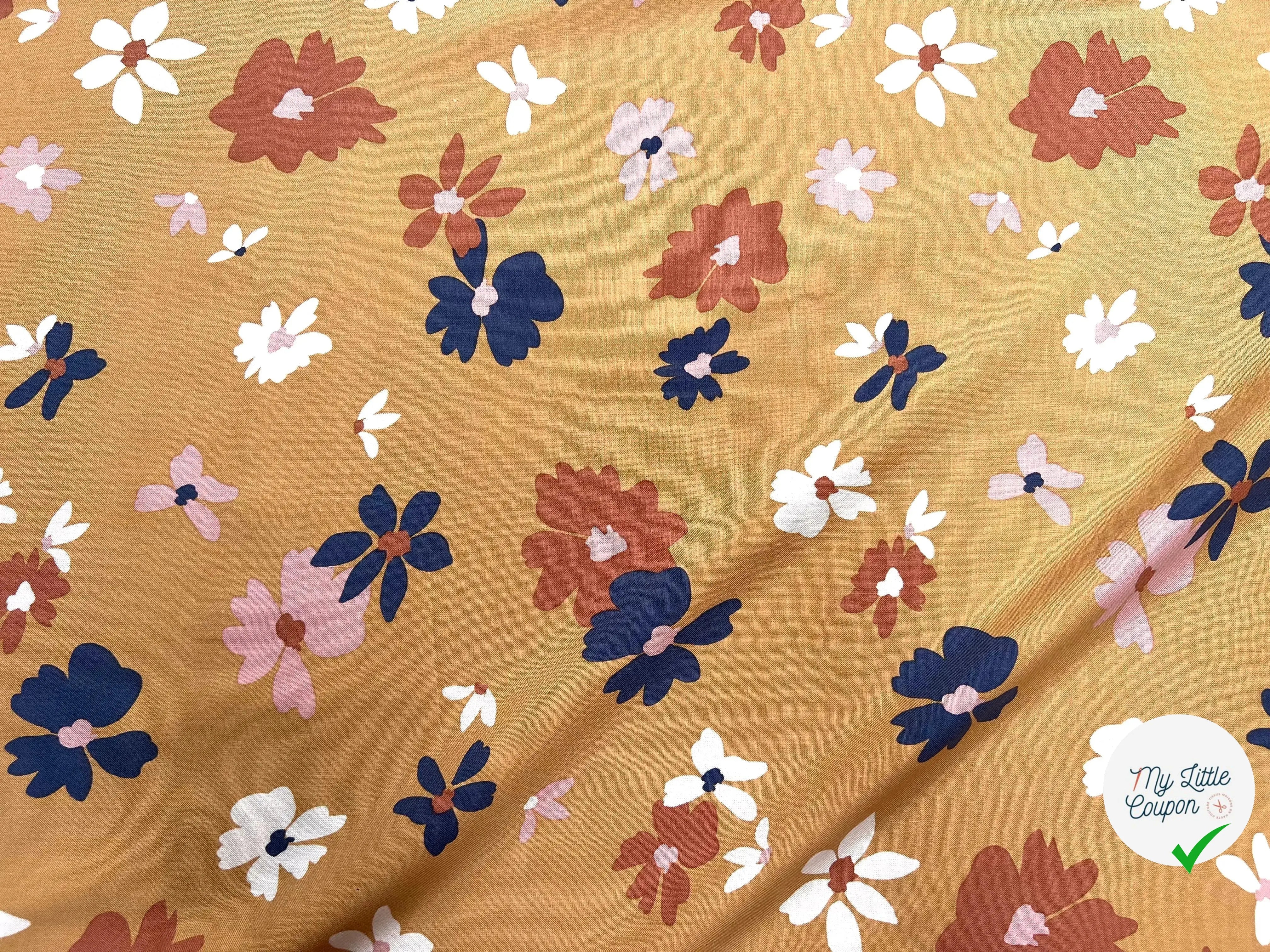 VISCOSE AIDINA CAMEL / BLEU - My Little Coupon