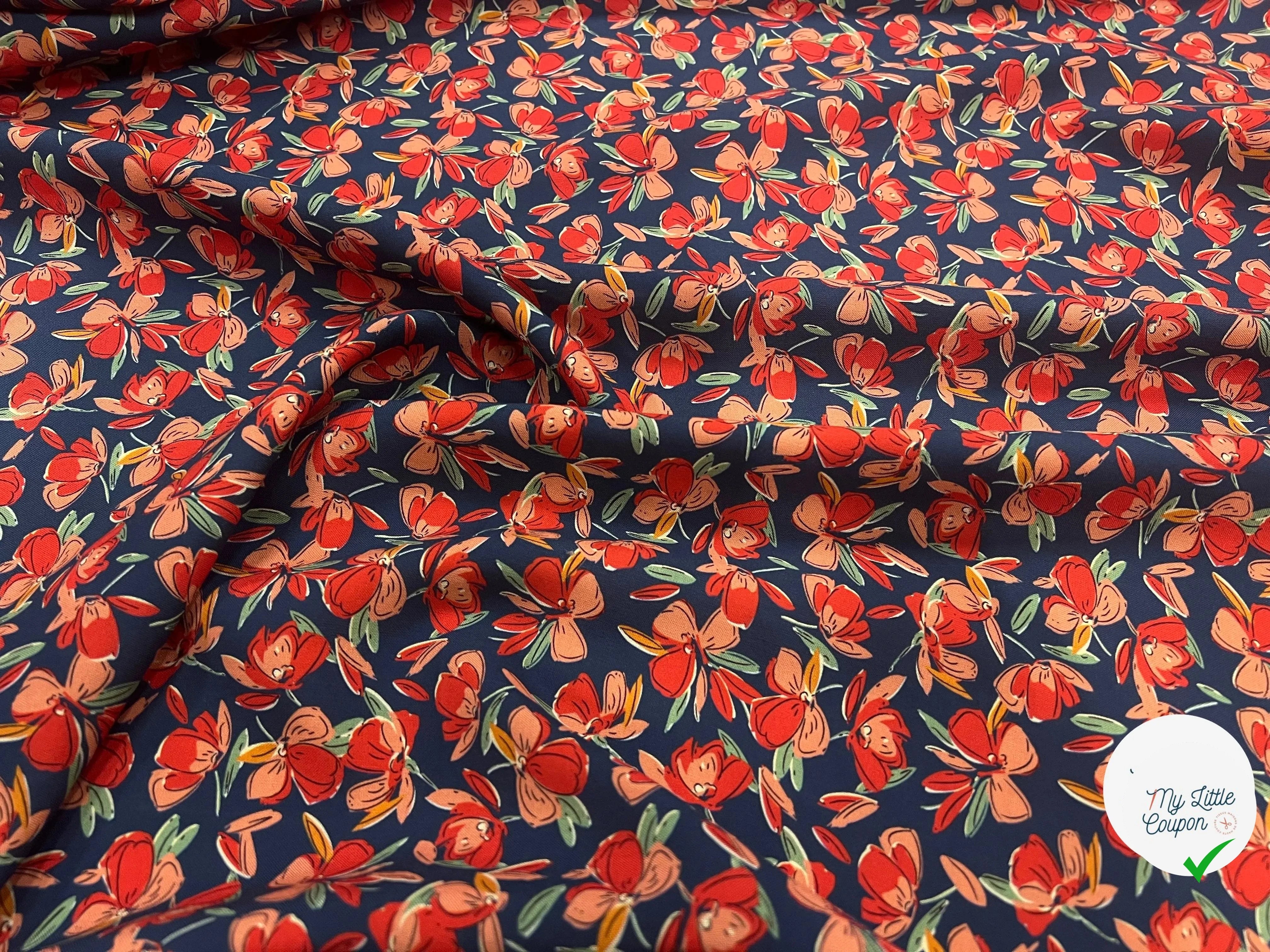 VISCOSE BLOSSOM MARINE PRINT - My Little Coupon