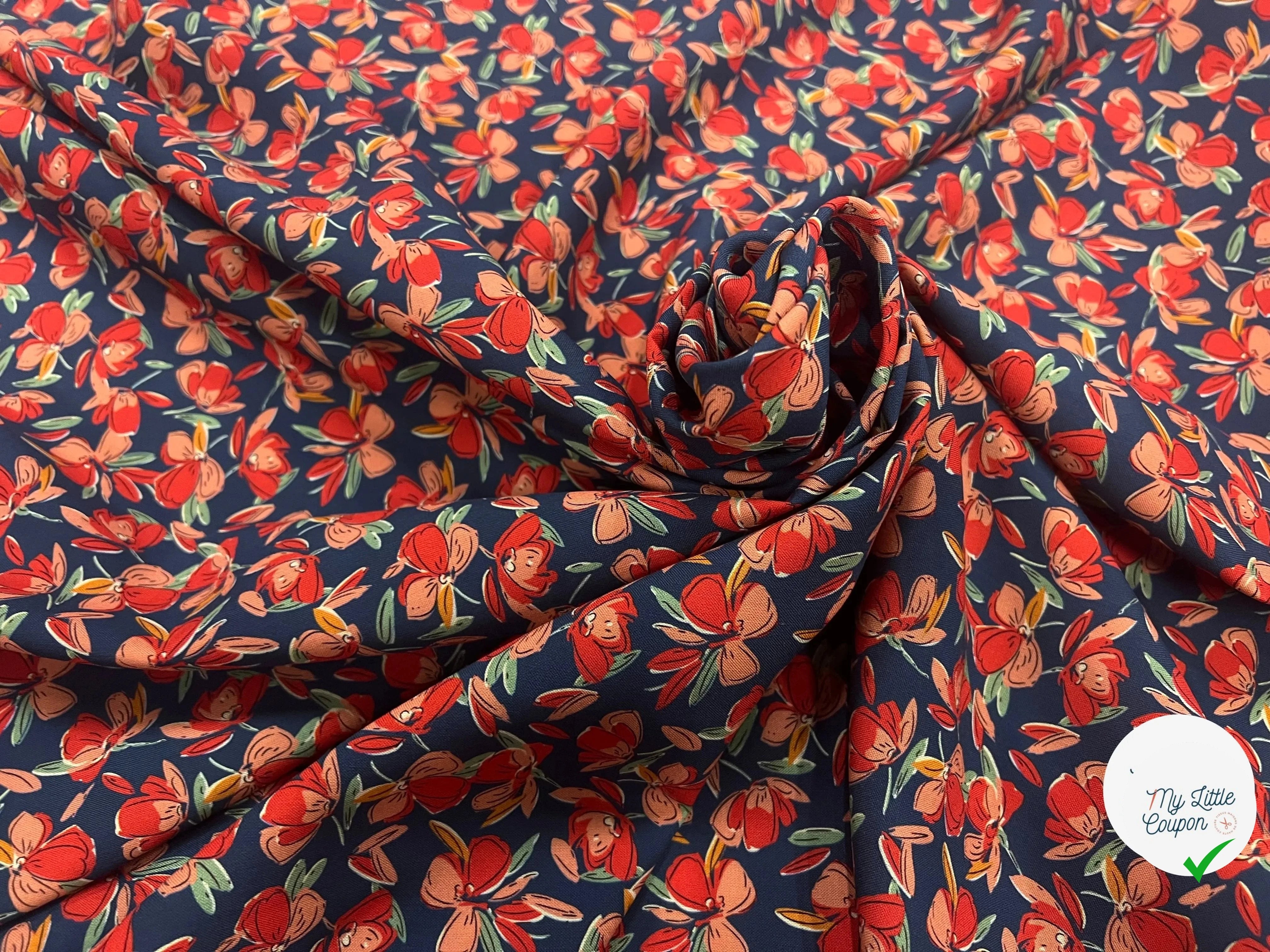 VISCOSE BLOSSOM MARINE PRINT - My Little Coupon