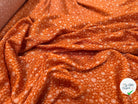 VISCOSE DOUCE TRES LEGEREMENT SATINEE FLEURS SUR SUCRE ROUX - My Little Coupon