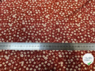 VISCOSE ECOVERO™ LENZING™ IMPRIMÉ FLEURETTE TERRACOTA - My Little Coupon