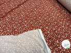 VISCOSE ECOVERO™ LENZING™ IMPRIMÉ FLEURETTE TERRACOTA - My Little Coupon