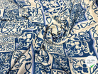 VISCOSE IMPRIMÉE BARROCK DE BLEU - My Little Coupon