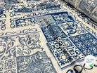 VISCOSE IMPRIMÉE BARROCK DE BLEU - My Little Coupon