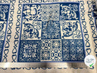 VISCOSE IMPRIMÉE BARROCK DE BLEU - My Little Coupon