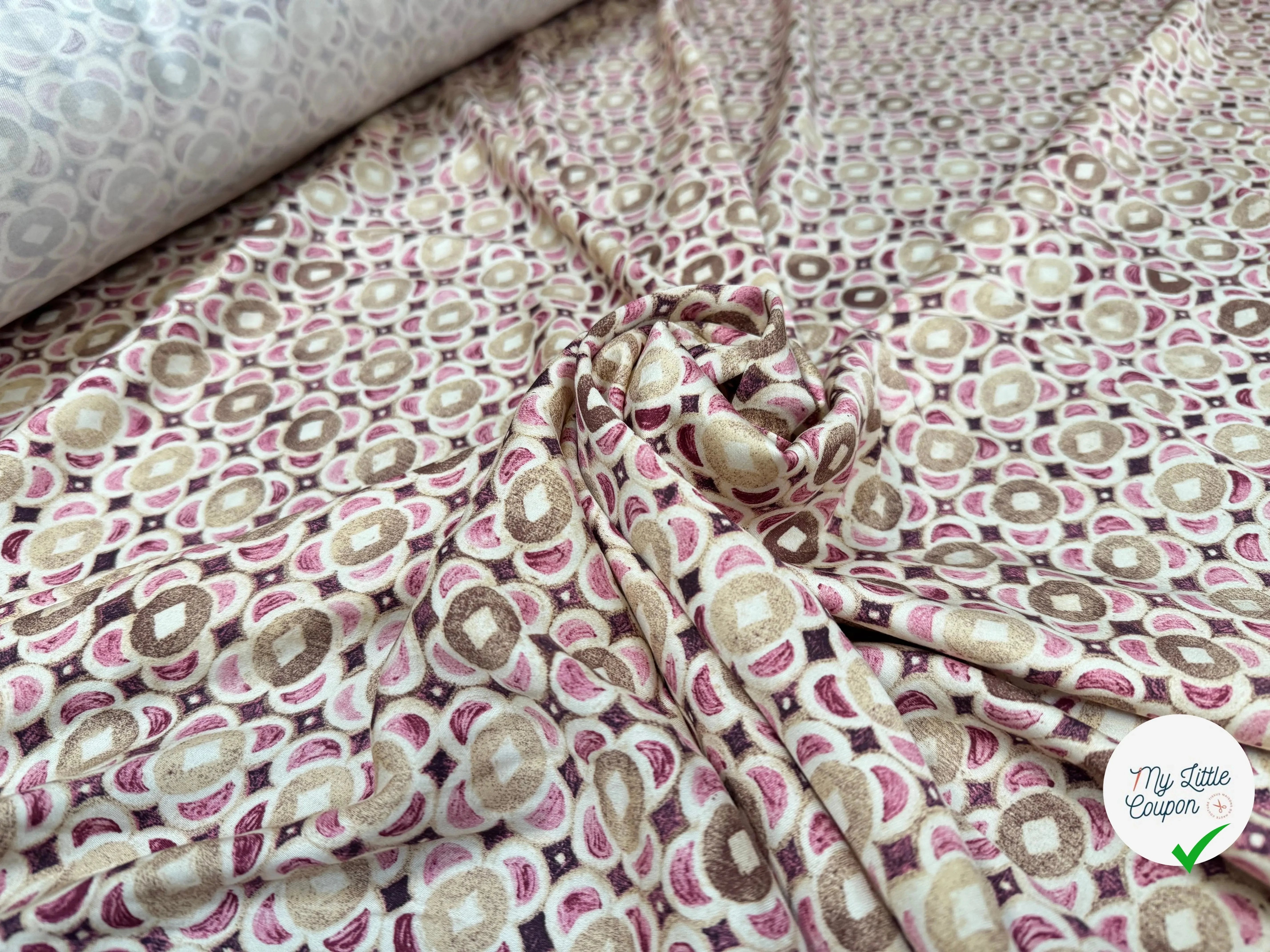 VISCOSE IMPRIMEE LÉGÈREMENT SATINÉE - My Little Coupon