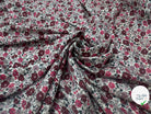 VISCOSE SERGÉE DOUCE MOTIFS FLEURS - My Little Coupon