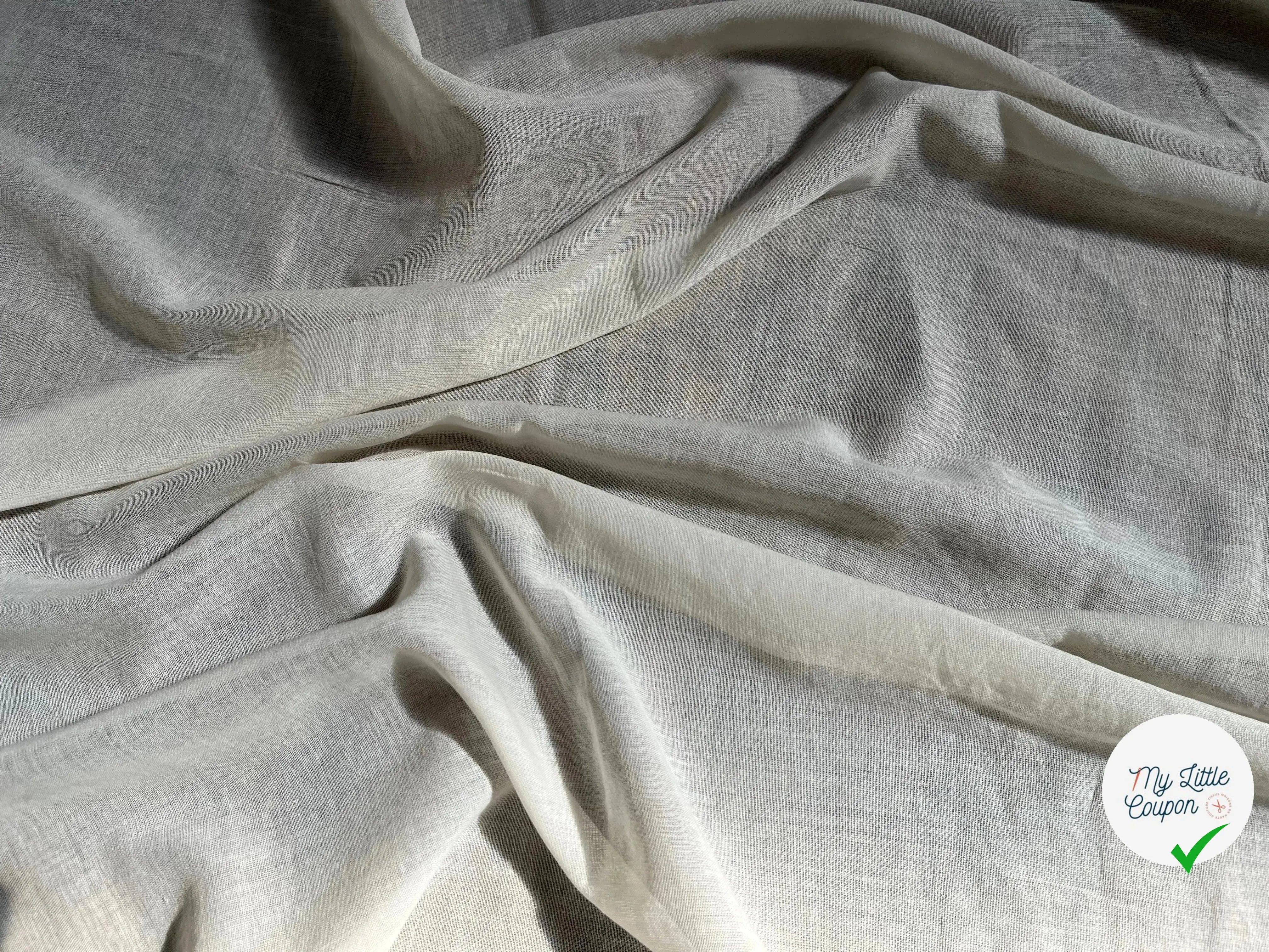 VOILE DE COTON COULEUR NATURELLE UNI - My Little Coupon