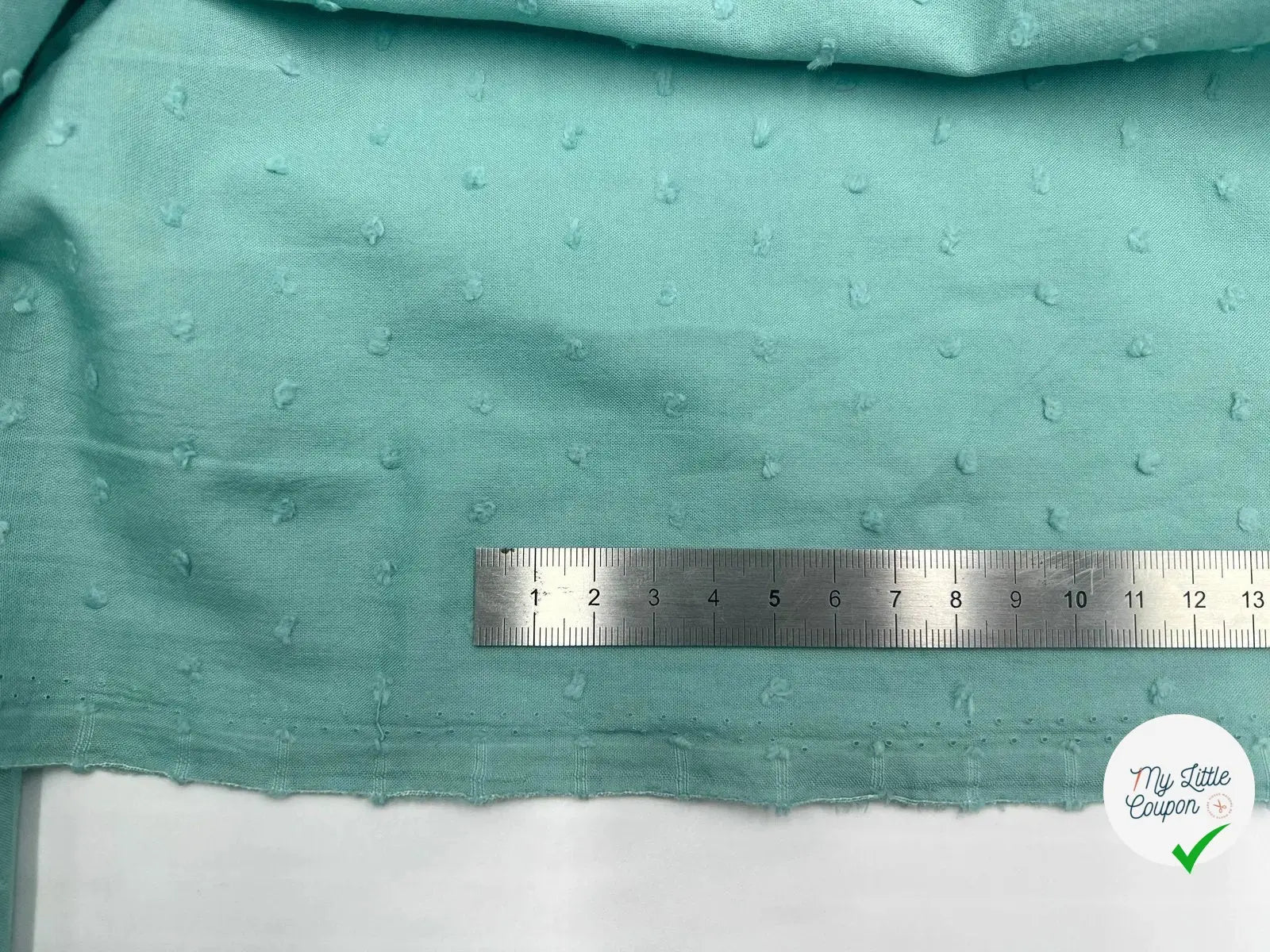 VOILE DE COTON PLUMETIS VERT AMANDE - My Little Coupon - tissu - coudre