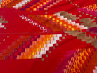 VOILE DE COTON ROUGE GEOMETRICA TKTMEMPA - My Little Coupon