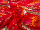 VOILE DE COTON ROUGE GEOMETRICA TKTMEMPA - My Little Coupon