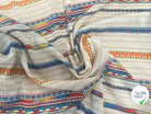 VOILE DE COTON SOIE FOND BEIGE MOTIFS HIPPIE - My Little Coupon