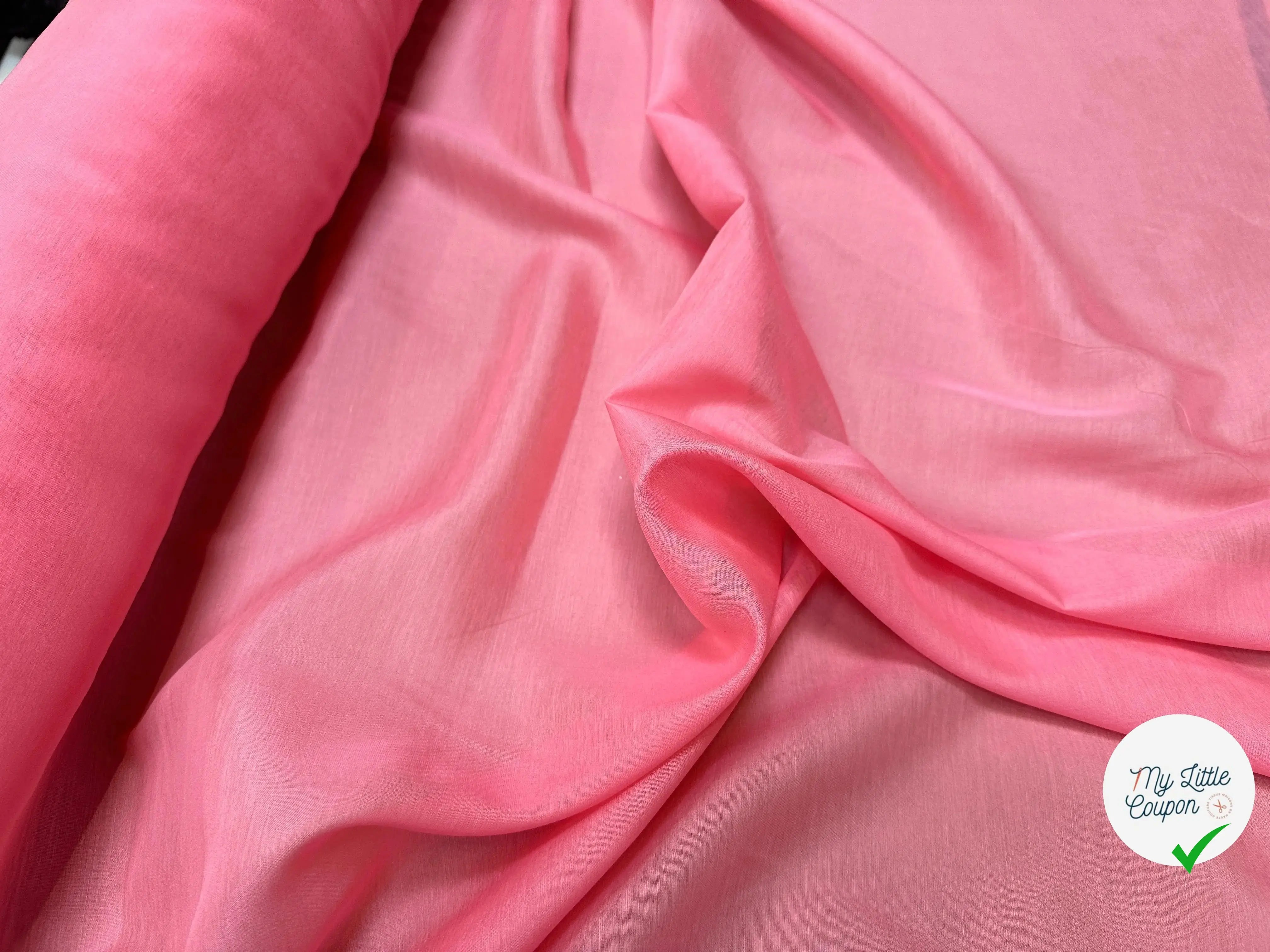 VOILE DE COTON SOIE ROSE ULTRA DOUX - My Little Coupon