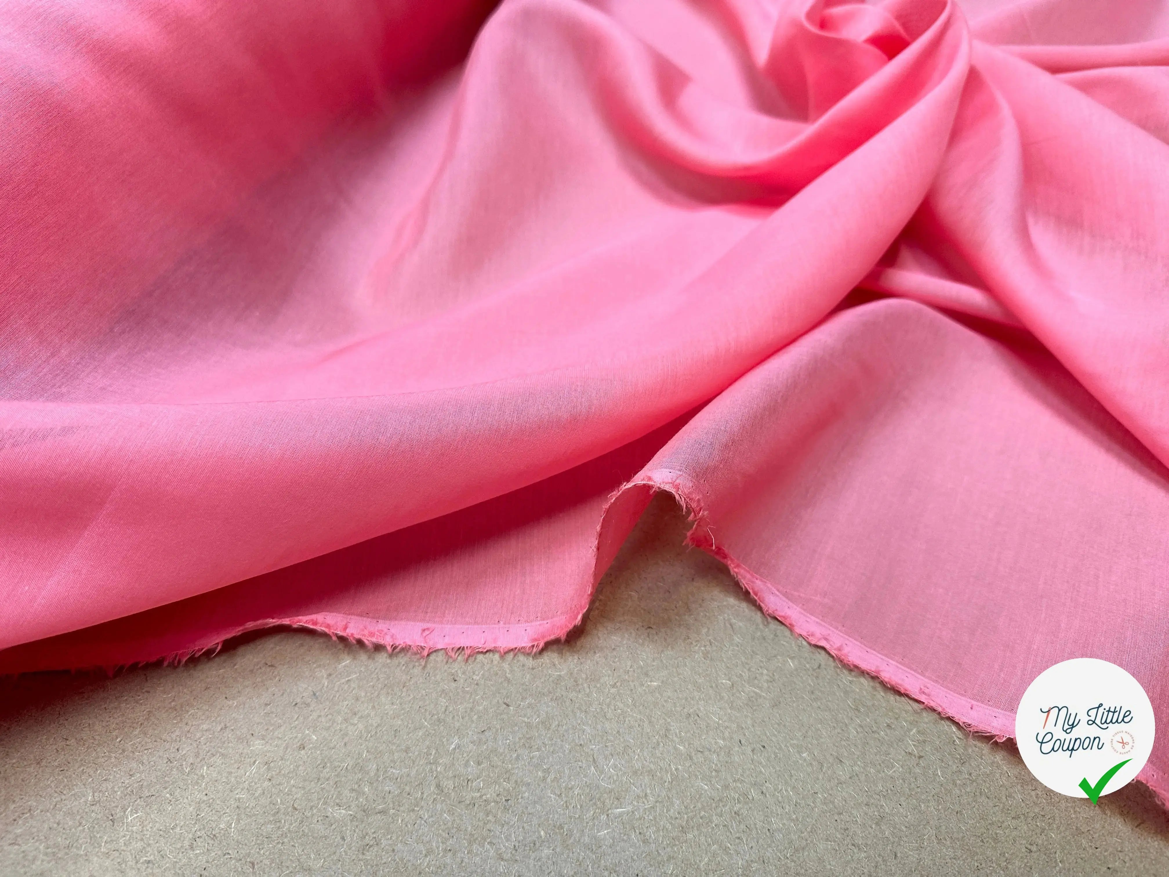 VOILE DE COTON SOIE ROSE ULTRA DOUX - My Little Coupon