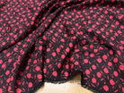 WOOLPEACH FLEUR ROUGE PEU GRAND FOND NOIR PETIT POINT ROSE - My Little Coupon