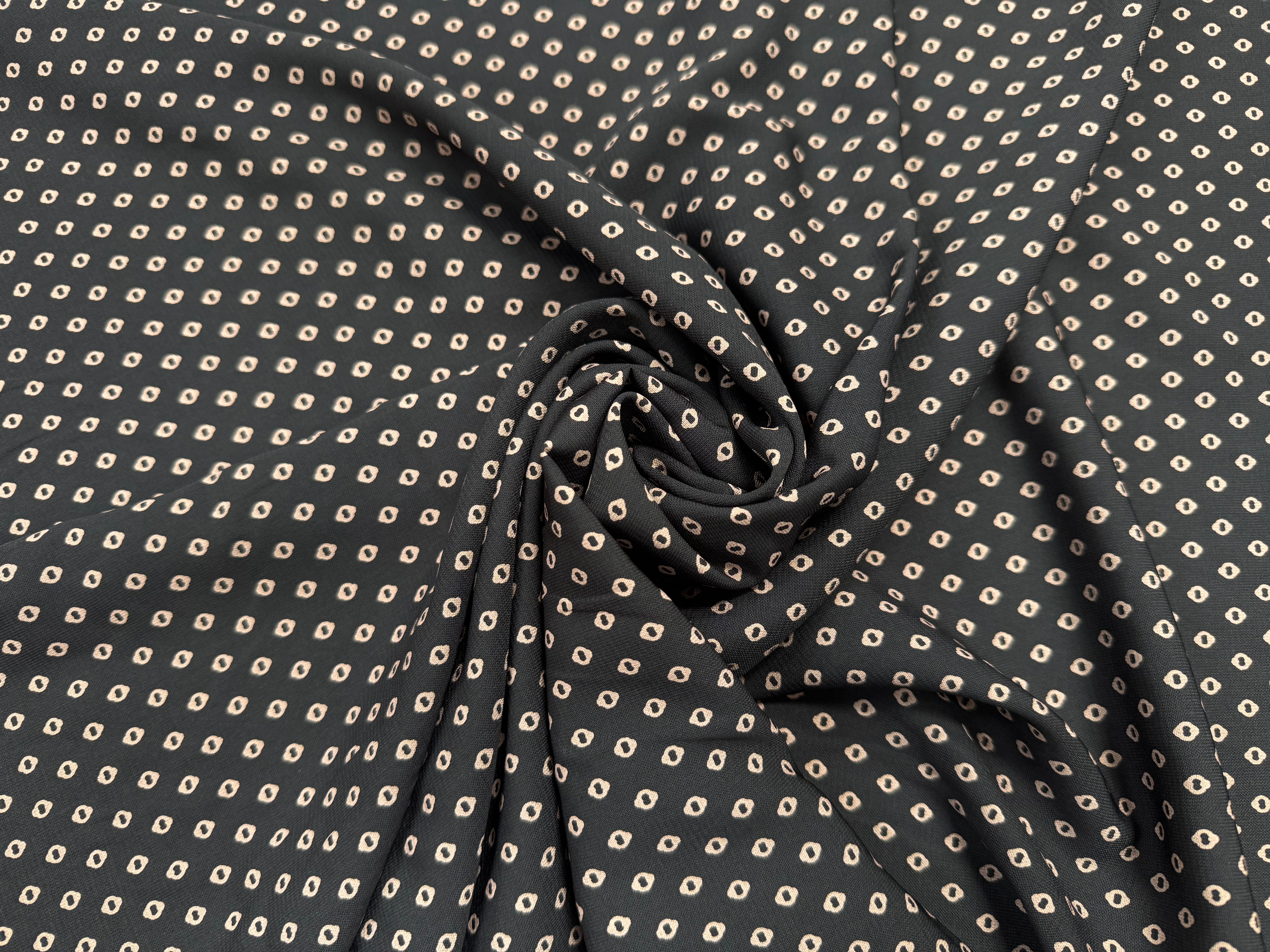 WOOLPEACH FOND NAVY MOTIFS GÉOMÉTRIQUES CIRCULAIRES MARRON - My Little Coupon