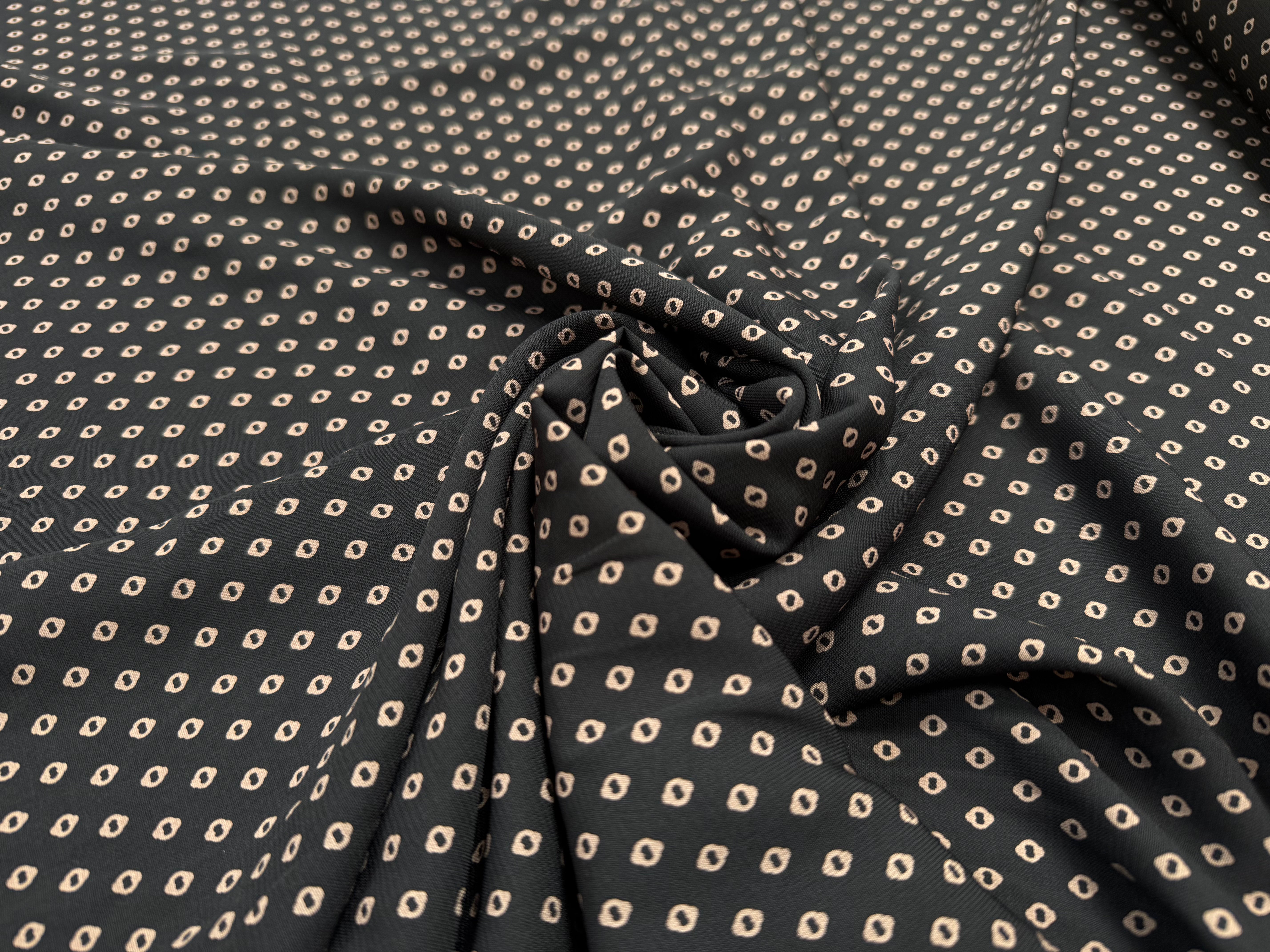 WOOLPEACH FOND NAVY MOTIFS GÉOMÉTRIQUES CIRCULAIRES MARRON - My Little Coupon