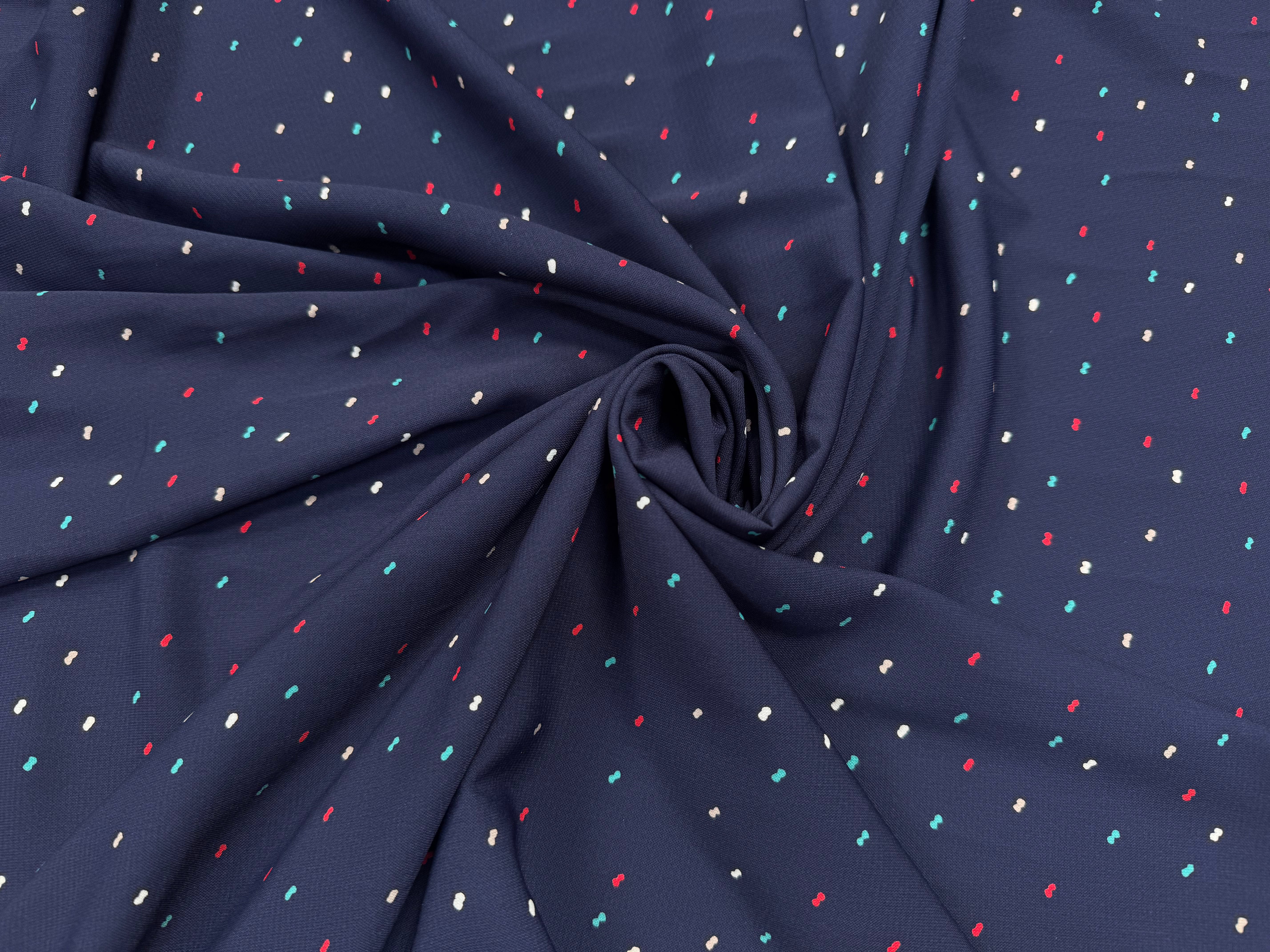 WOOLPEACH FOND NAVY MOTIFS GÉOMÉTRIQUES CIRCULAIRES MARRON - My Little Coupon